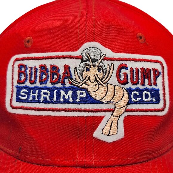 Vintage Bubba Gump Shrimp Company Forrest Red Logo Embroidered Snapback Hat - Picture 2 of 11